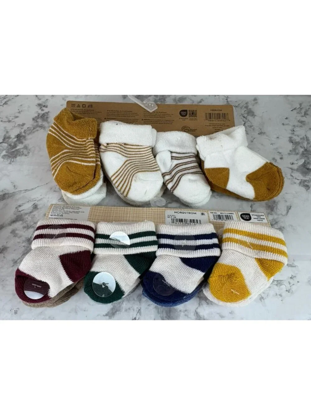 *New Baby Boy Socks 8 Pairs Cushioned Foot Kit + Pearl Terry Capelli Cars Trucks